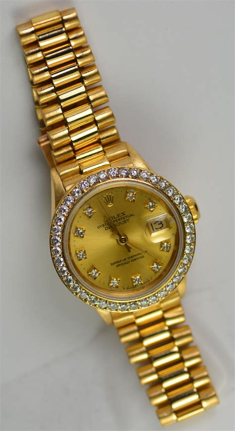 lady datejust gold rolex|Rolex lady Datejust 18k gold.